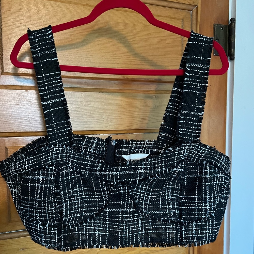 Woven Cropped Bustier Top Size XL